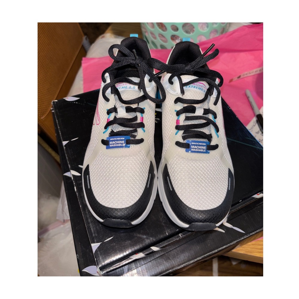 Skechers Skech-Air Extreme 2.0 Women 8 White Multi Memory Foam Sneaker 149651
